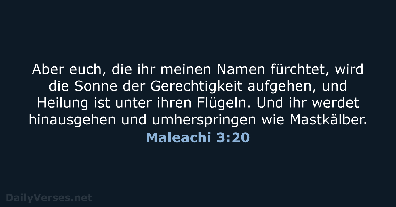 Maleachi 3:20 - ELB