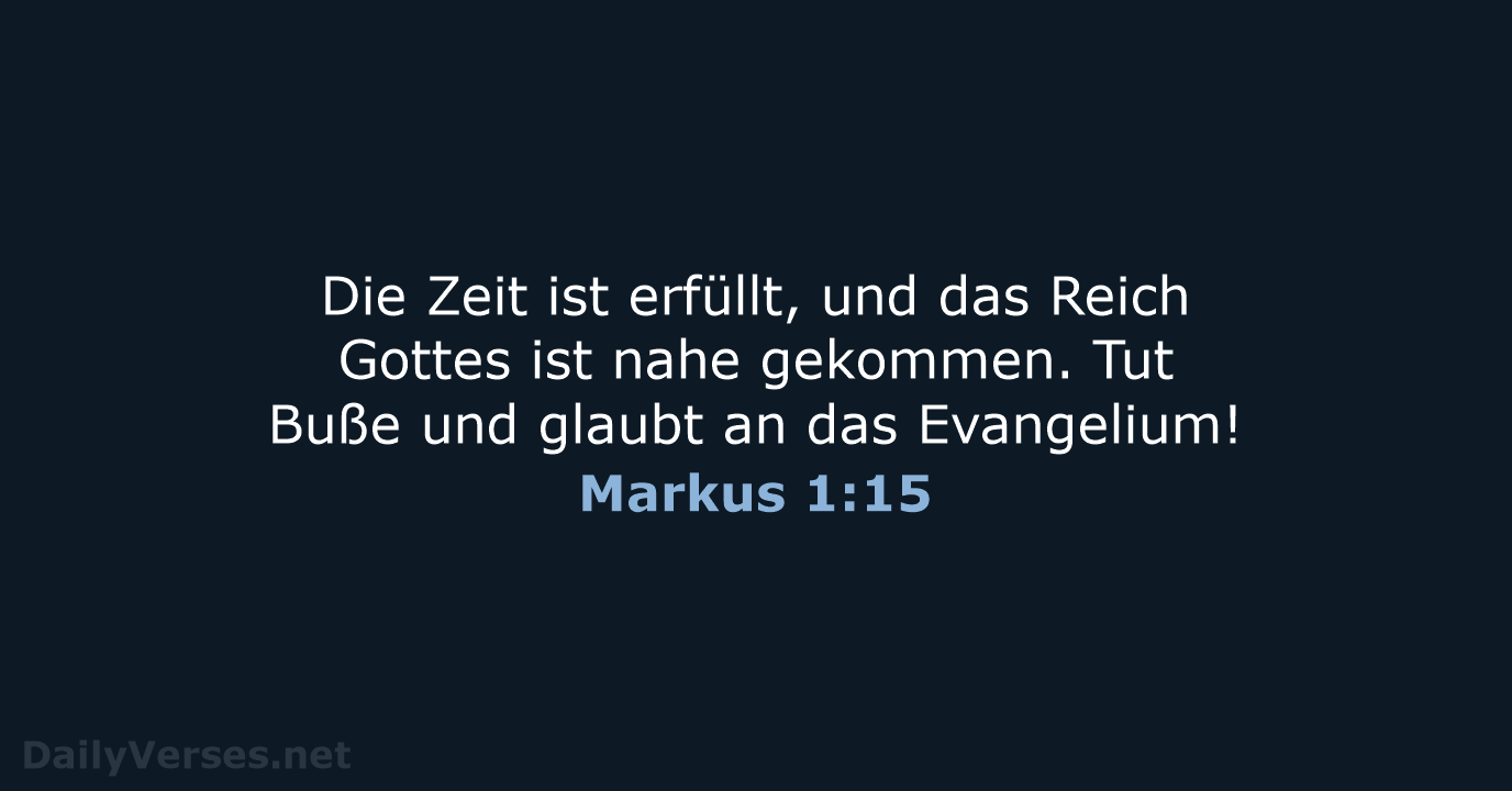 Markus 1:15 - ELB