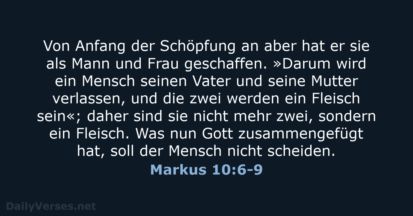 Markus 10:6-9 - ELB