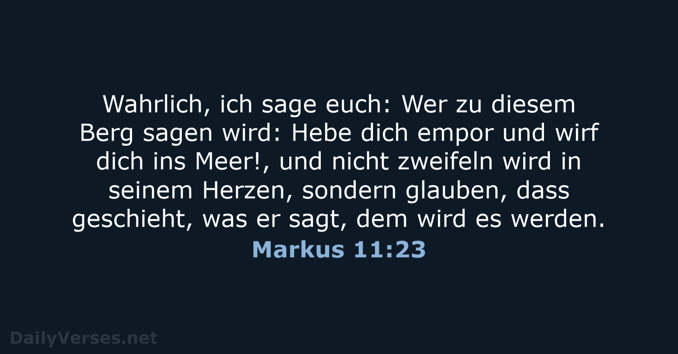 Markus 11:23 - ELB