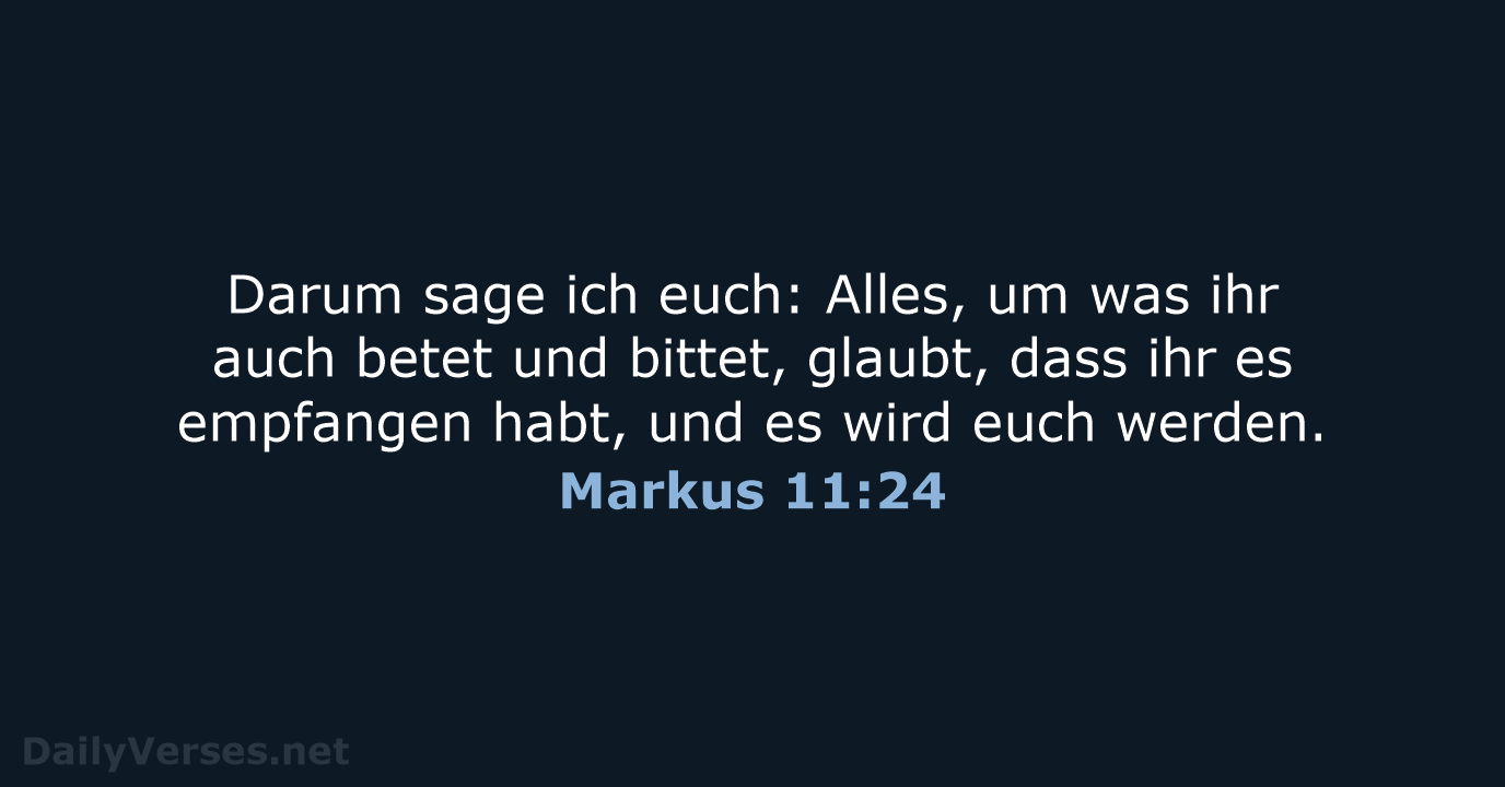 Markus 11:24 - ELB