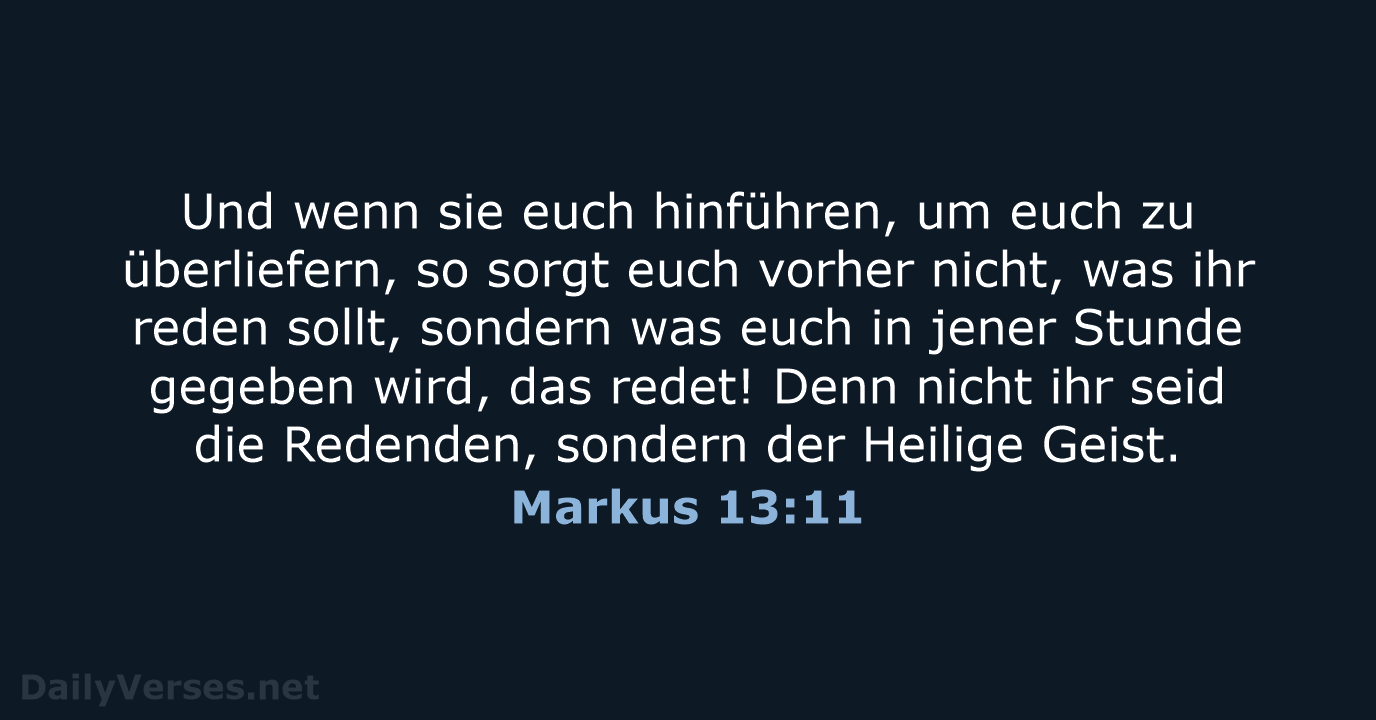 Markus 13:11 - ELB