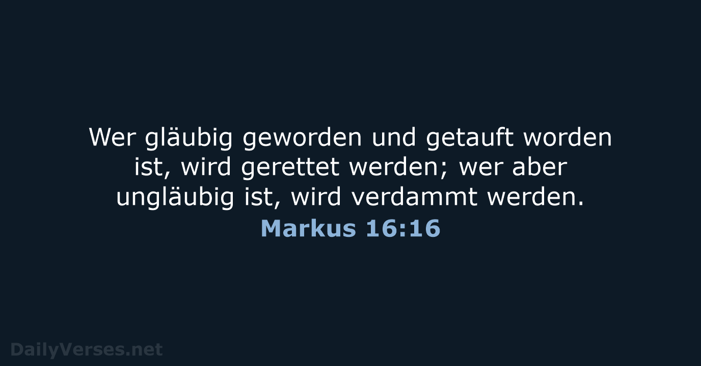 Markus 16:16 - ELB