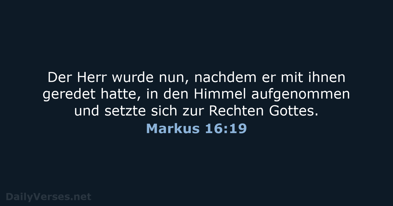 Markus 16:19 - ELB