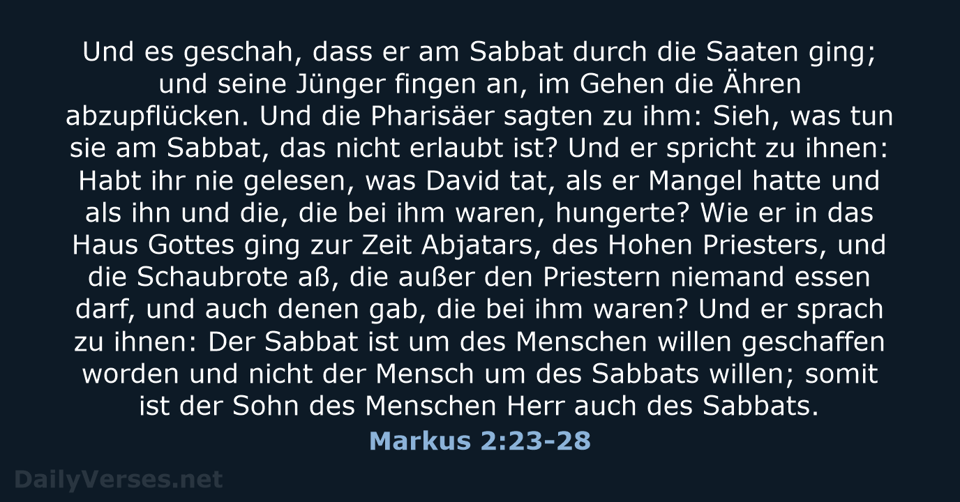 Markus 2:23-28 - ELB
