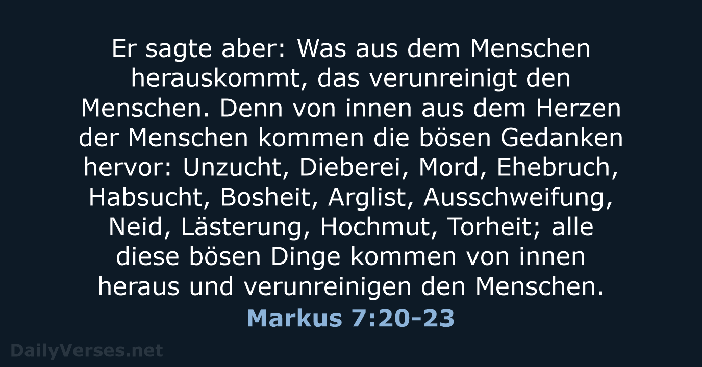 Markus 7:20-23 - ELB