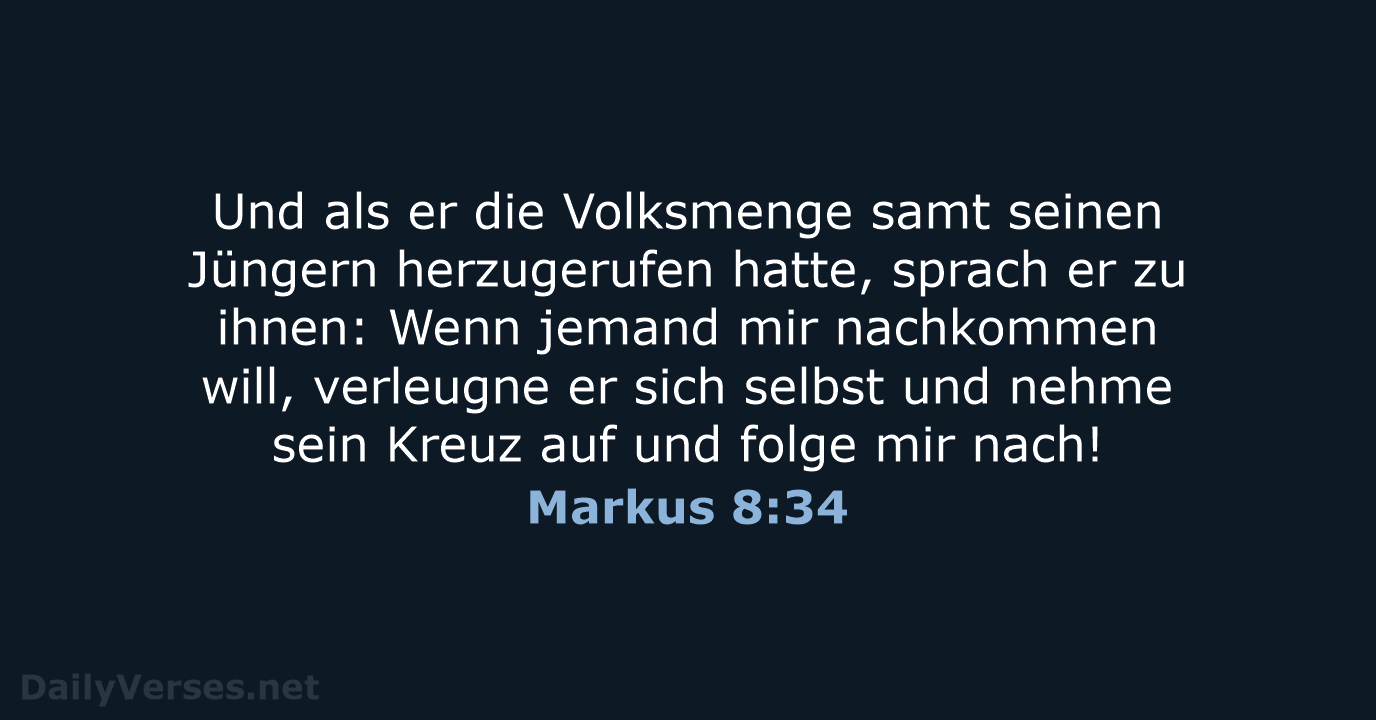 Markus 8:34 - ELB