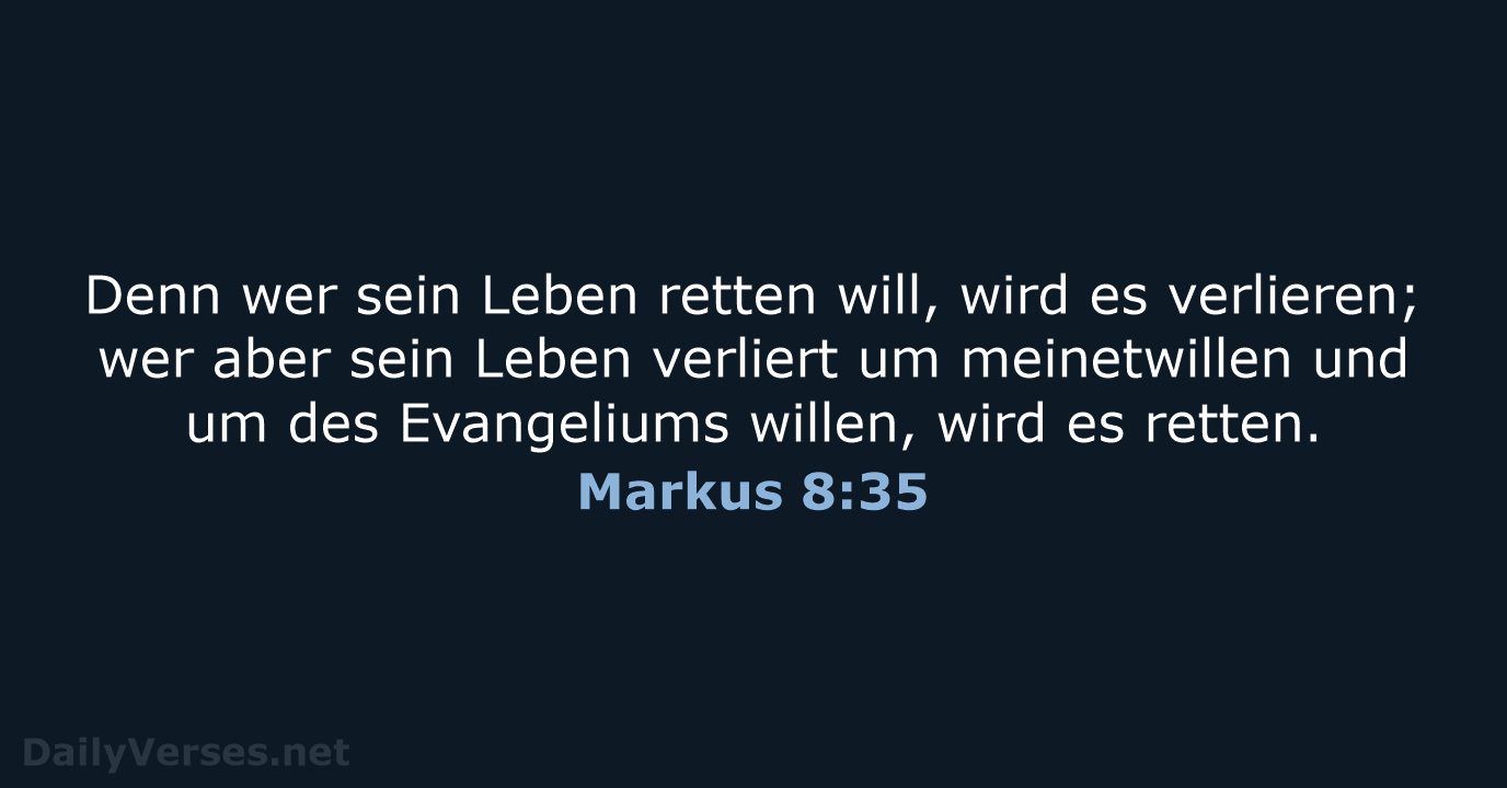 Markus 8:35 - ELB