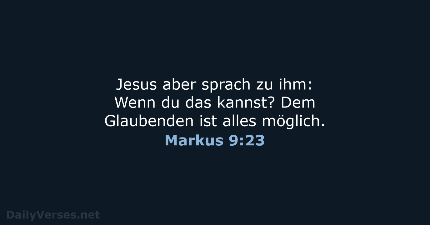 Markus 9:23 - ELB
