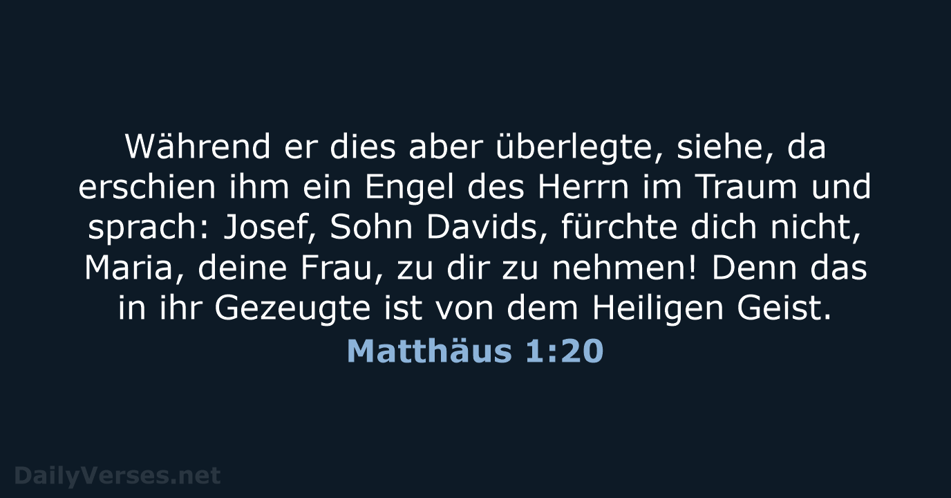 Matthäus 1:20 - ELB