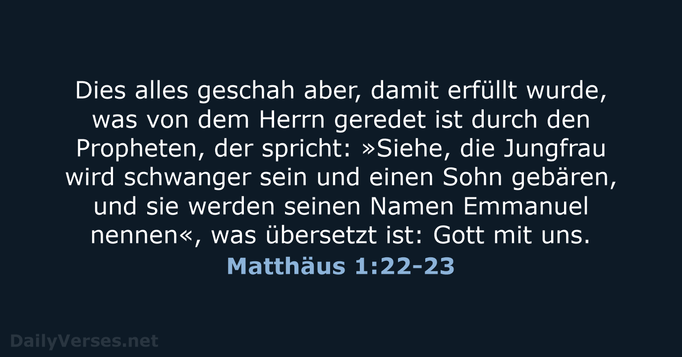 Matthäus 1:22-23 - ELB