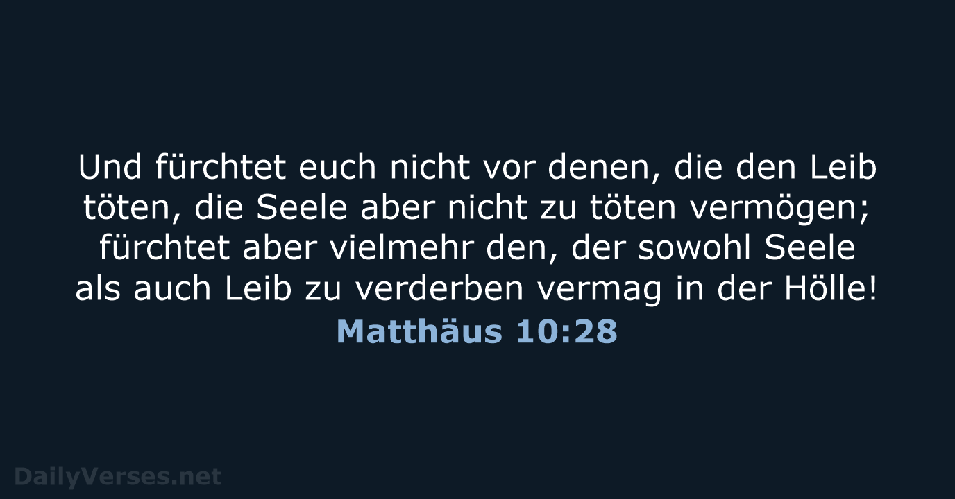 Matthäus 10:28 - ELB
