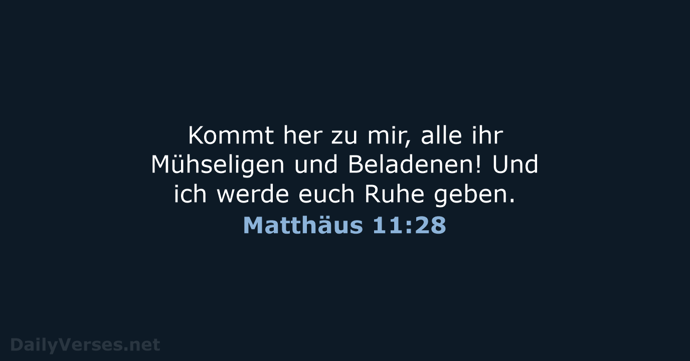 Matthäus 11:28 - ELB