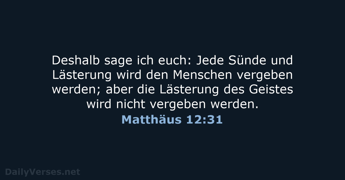 Matthäus 12:31 - ELB