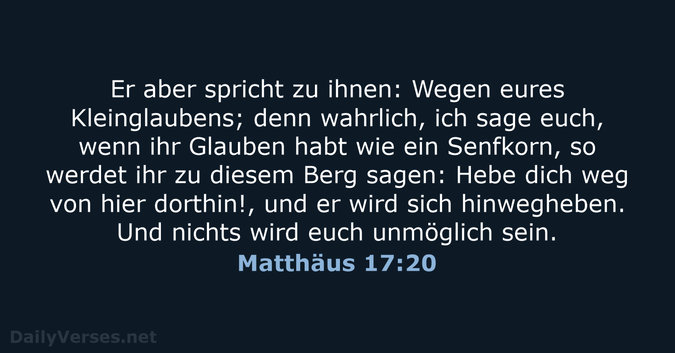 Matthäus 17:20 - ELB