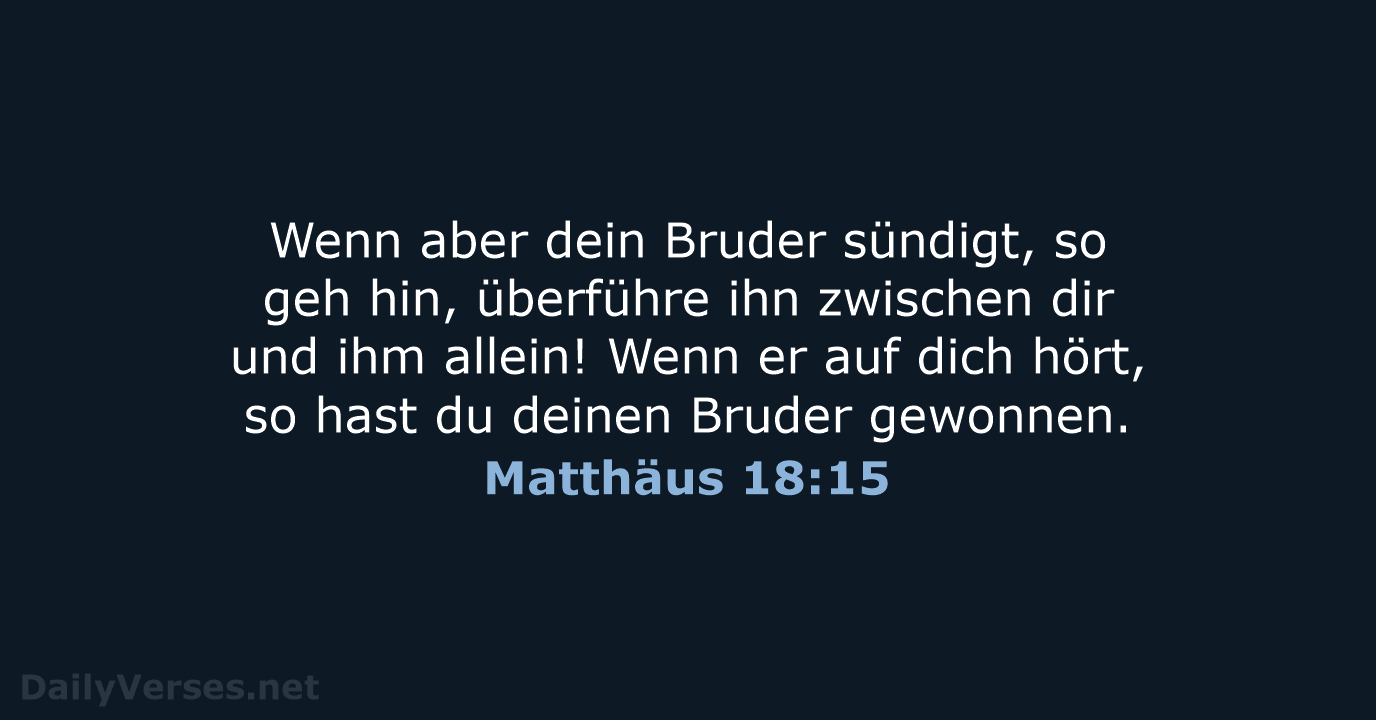 Matthäus 18:15 - ELB