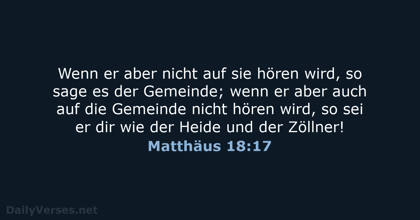 Matthäus 18:17 - ELB