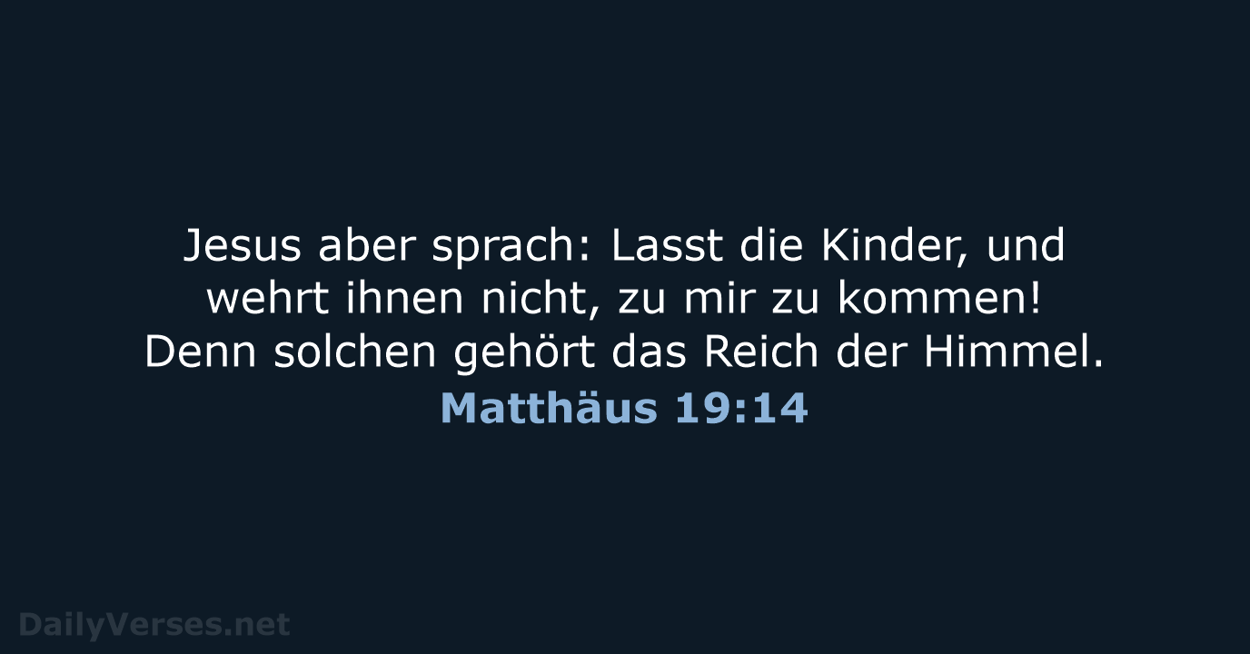 Matthäus 19:14 - ELB