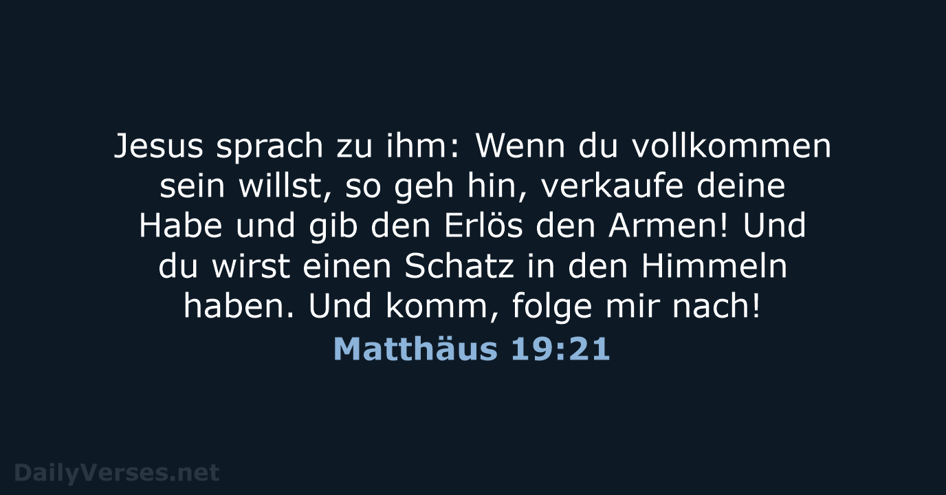 Matthäus 19:21 - ELB