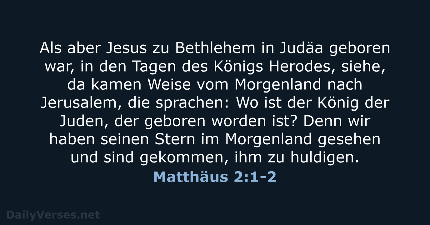 Matthäus 2:1-2 - ELB