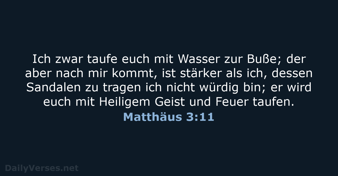 Matthäus 3:11 - ELB