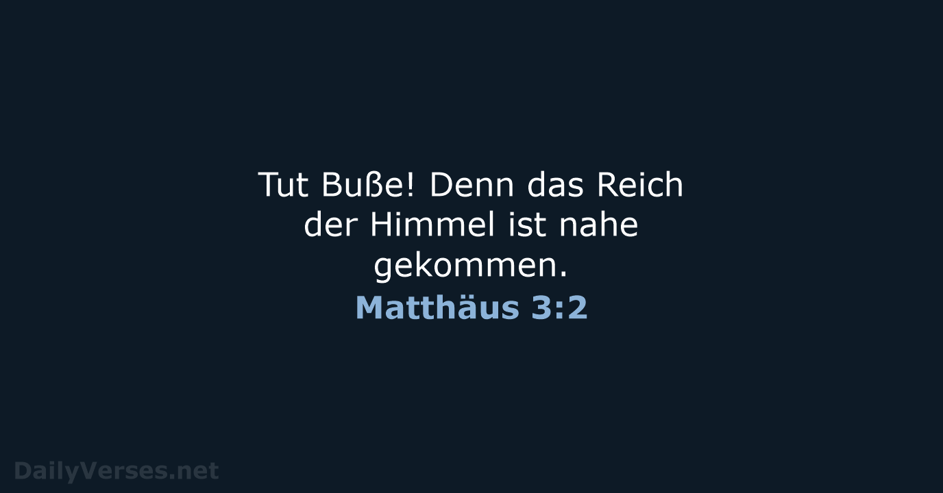 Matthäus 3:2 - ELB