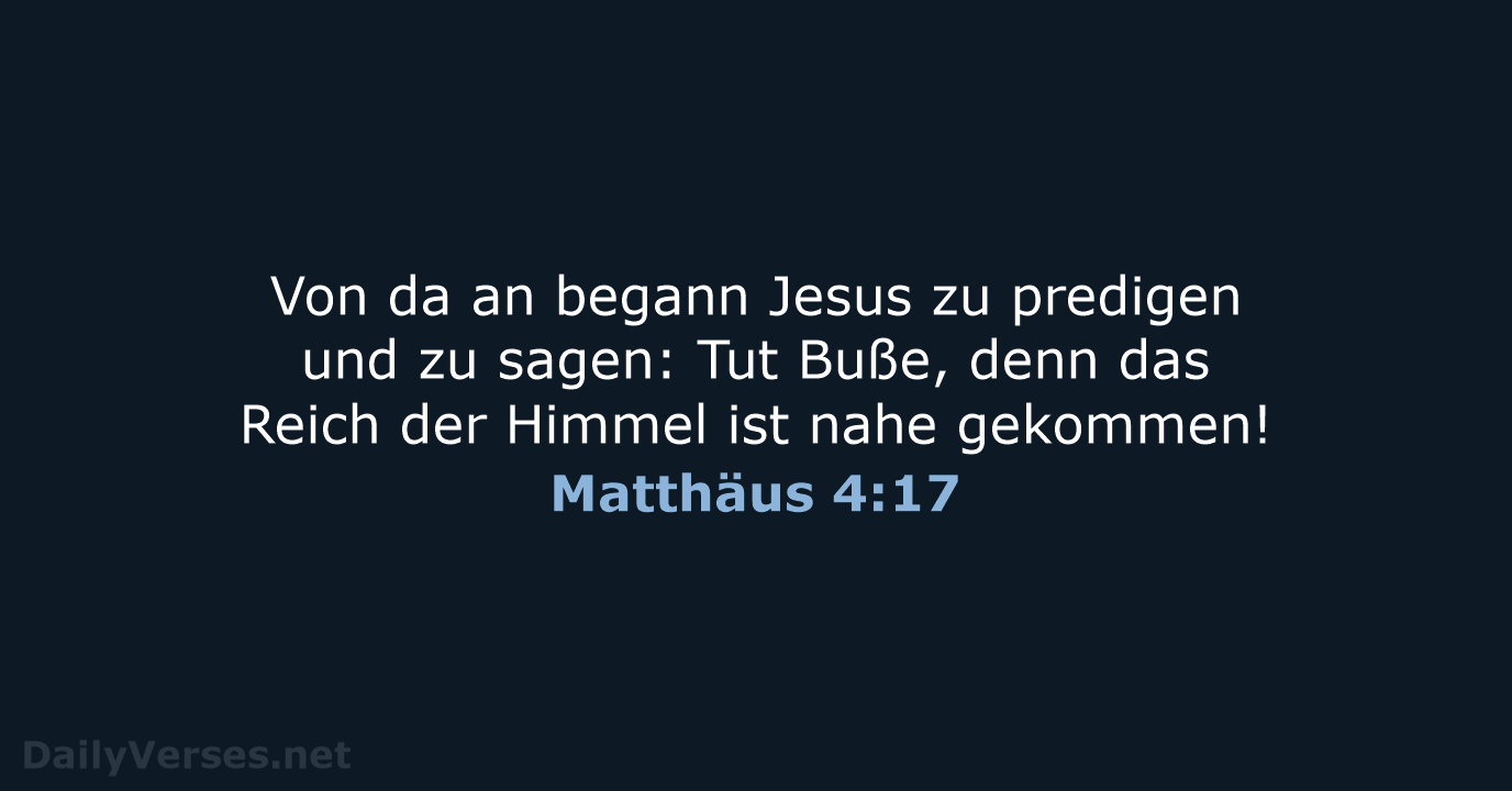 Matthäus 4:17 - ELB