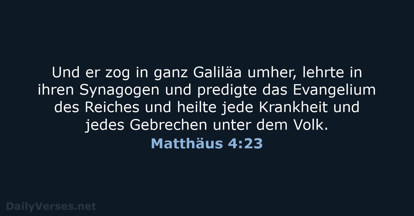 Matthäus 4:23 - ELB