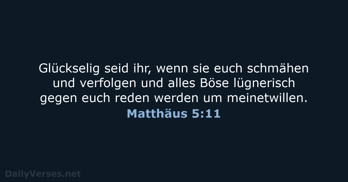 Matthäus 5:11 - ELB