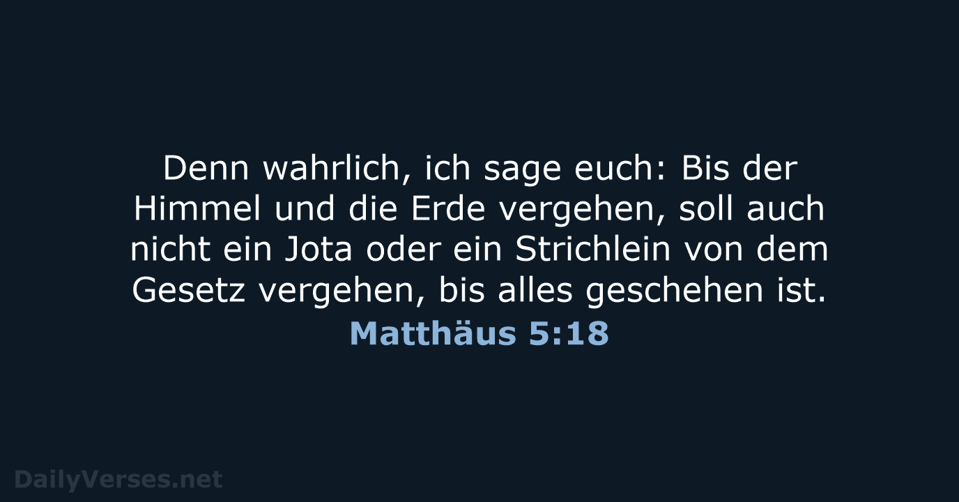 Matthäus 5:18 - ELB