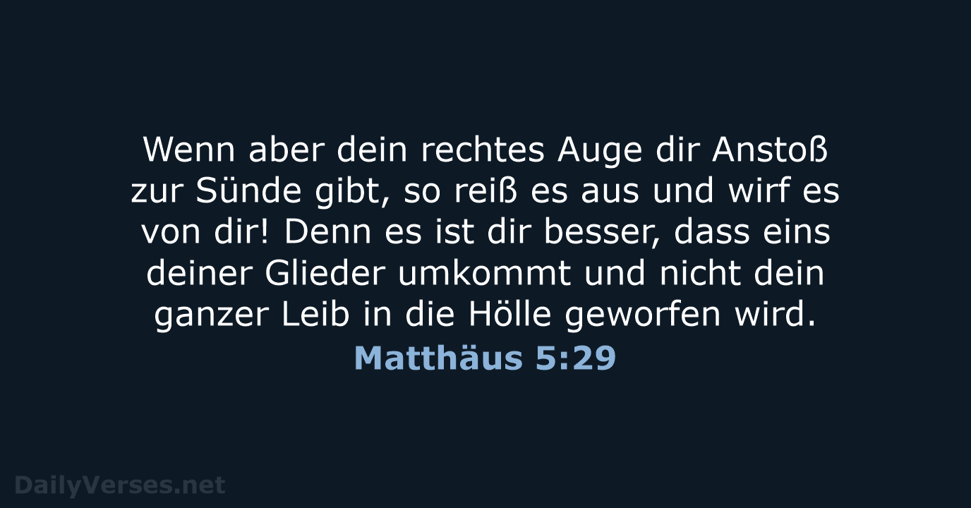 Matthäus 5:29 - ELB
