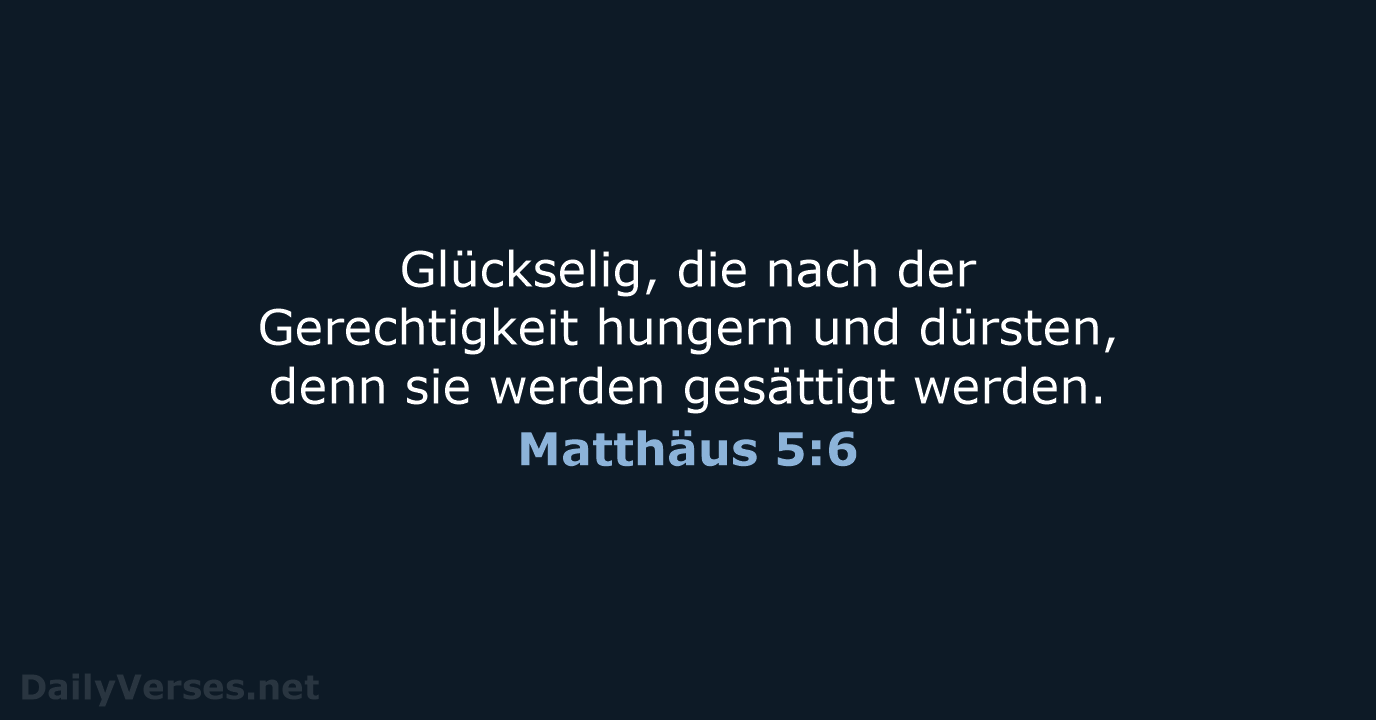 Matthäus 5:6 - ELB