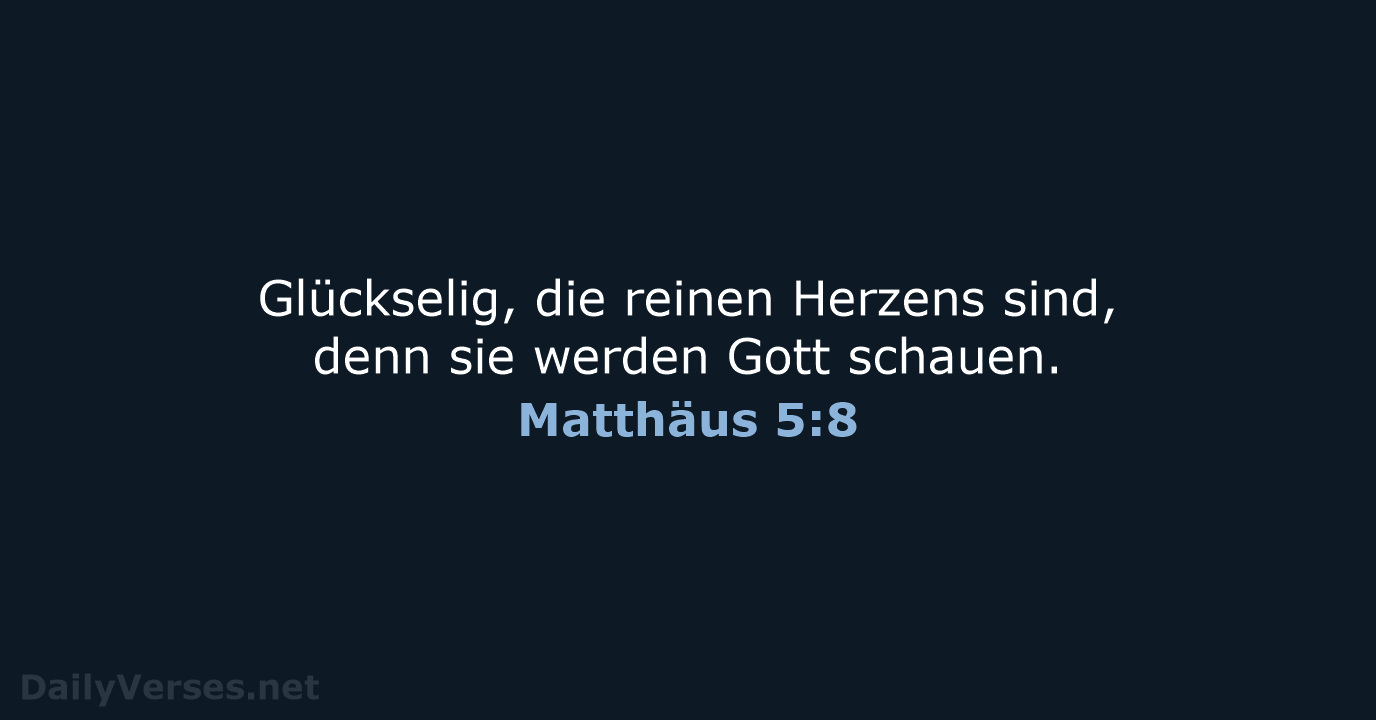 Matthäus 5:8 - ELB