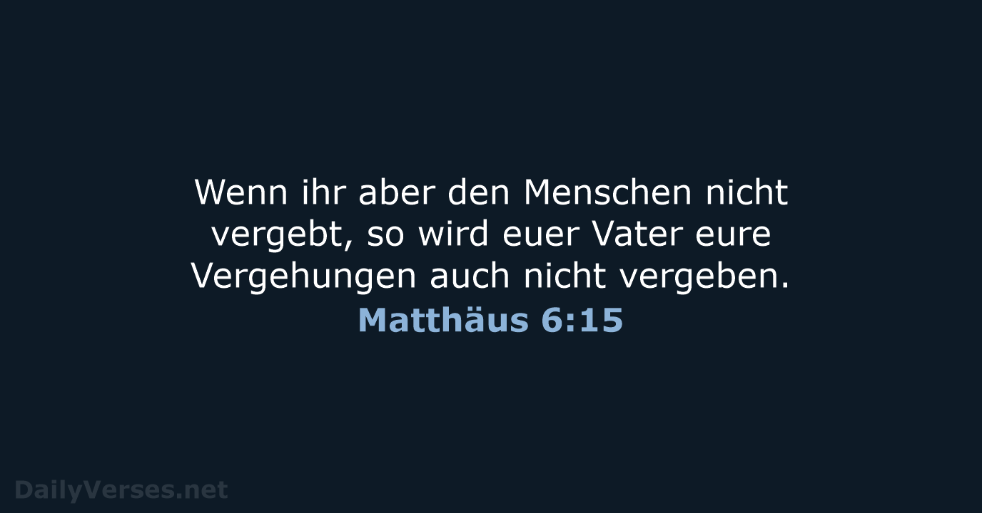 Matthäus 6:15 - ELB