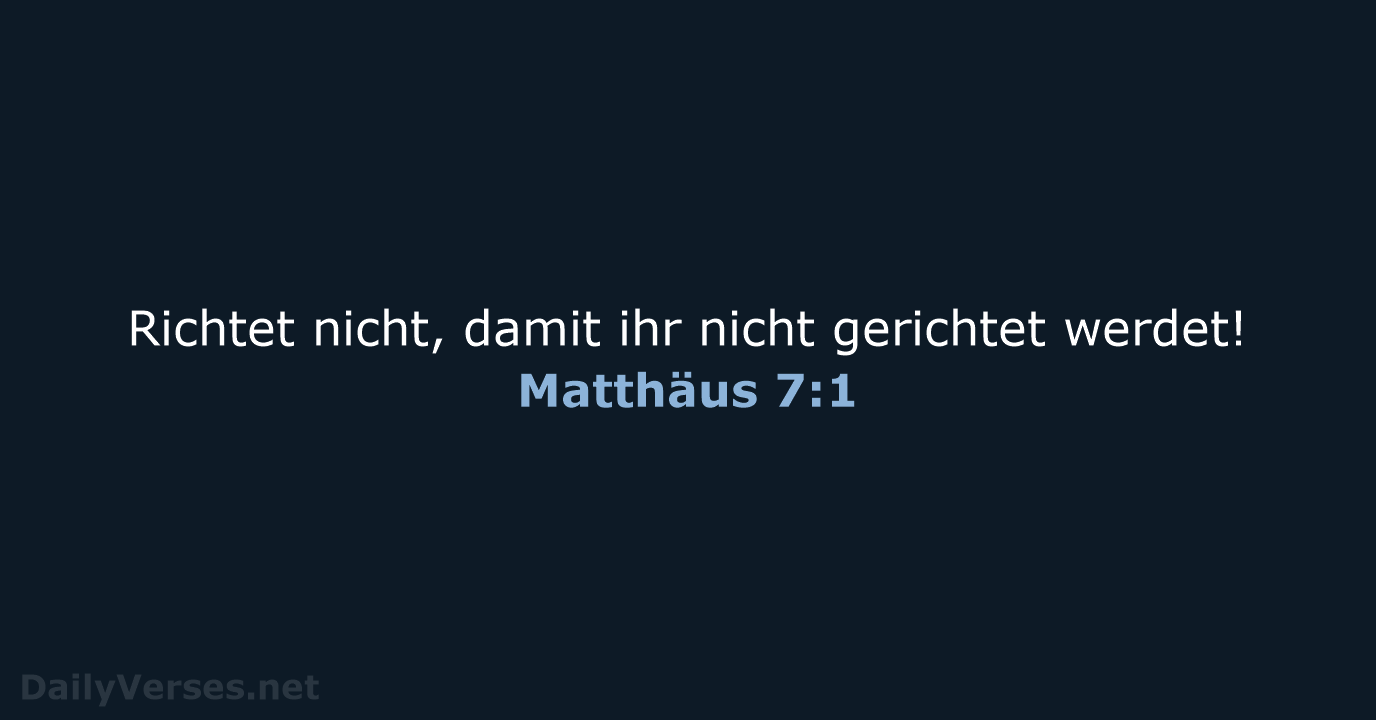 Matthäus 7:1 - ELB