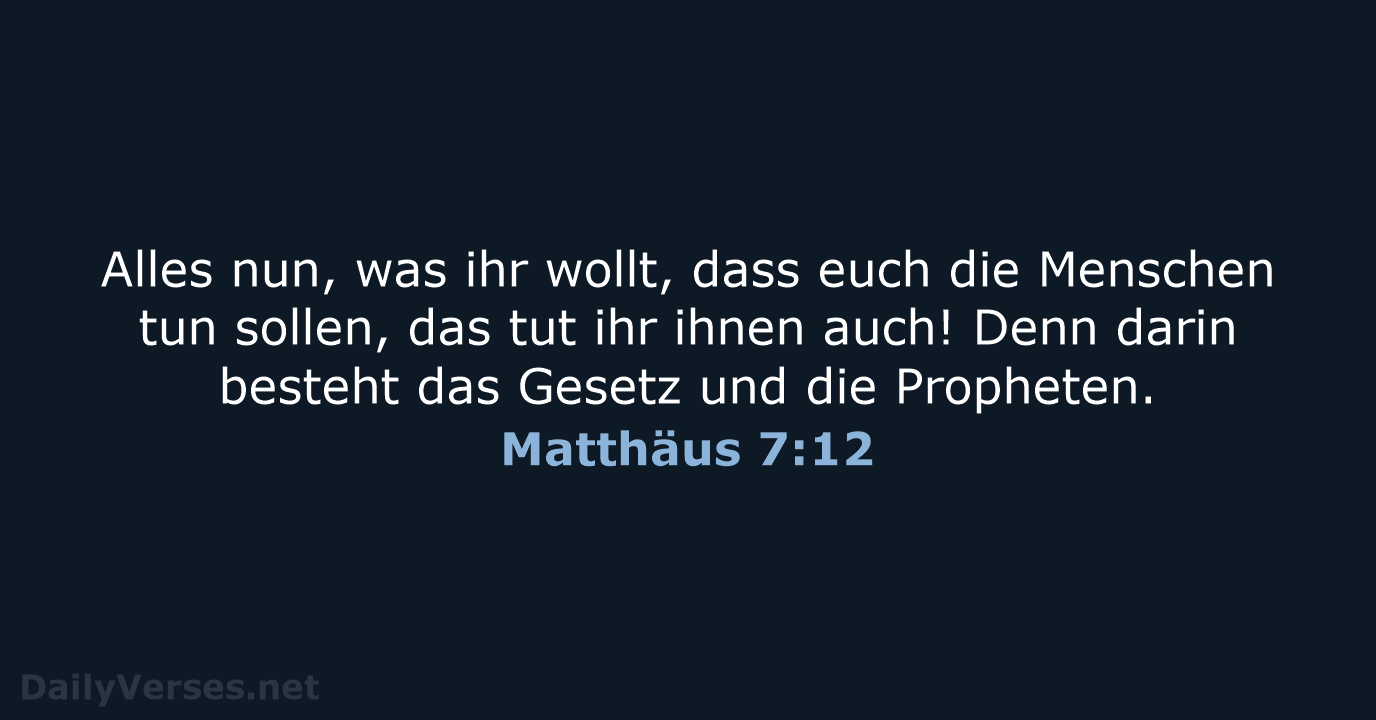 Matthäus 7:12 - ELB