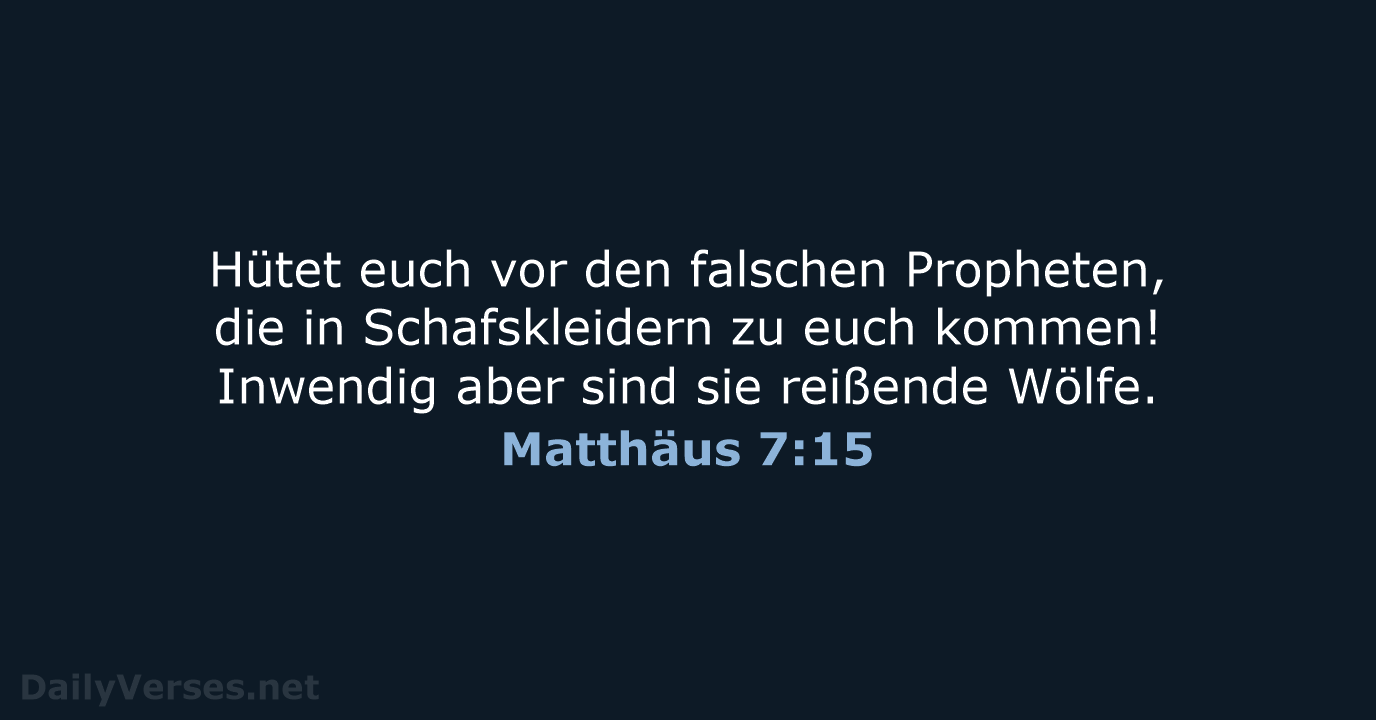 Matthäus 7:15 - ELB