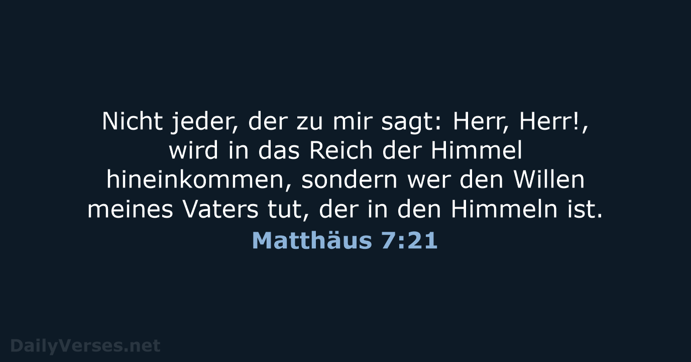 Matthäus 7:21 - ELB
