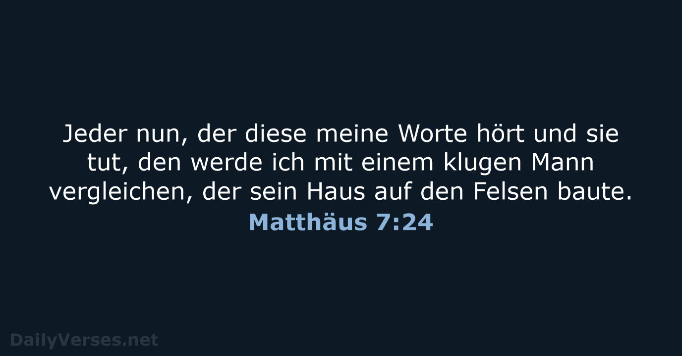Matthäus 7:24 - ELB