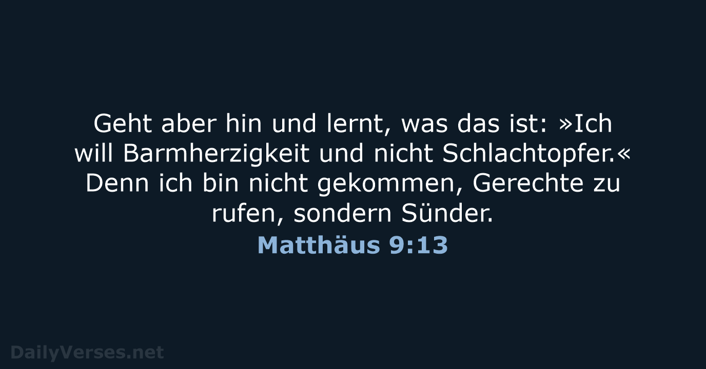 Matthäus 9:13 - ELB