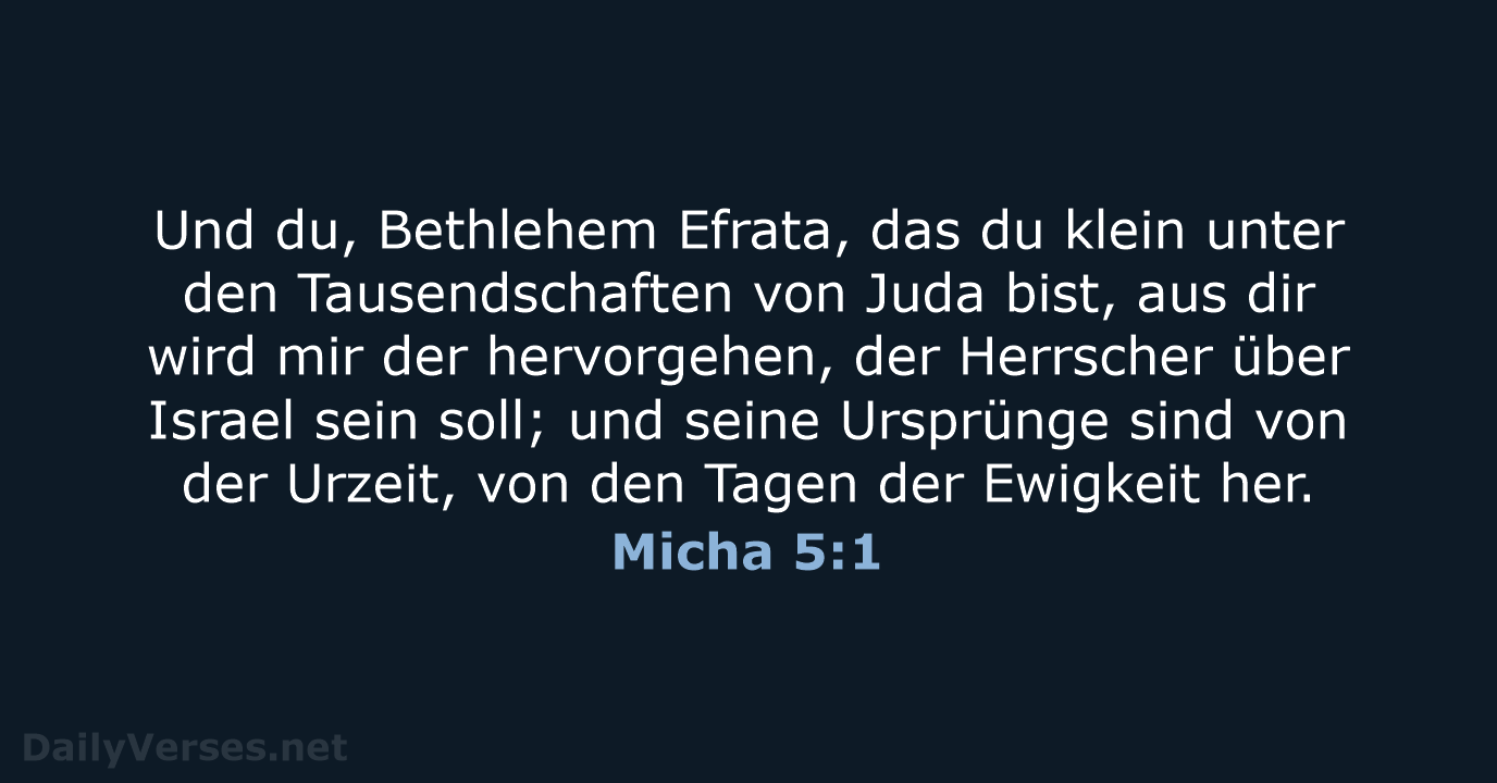 Micha 5:1 - ELB