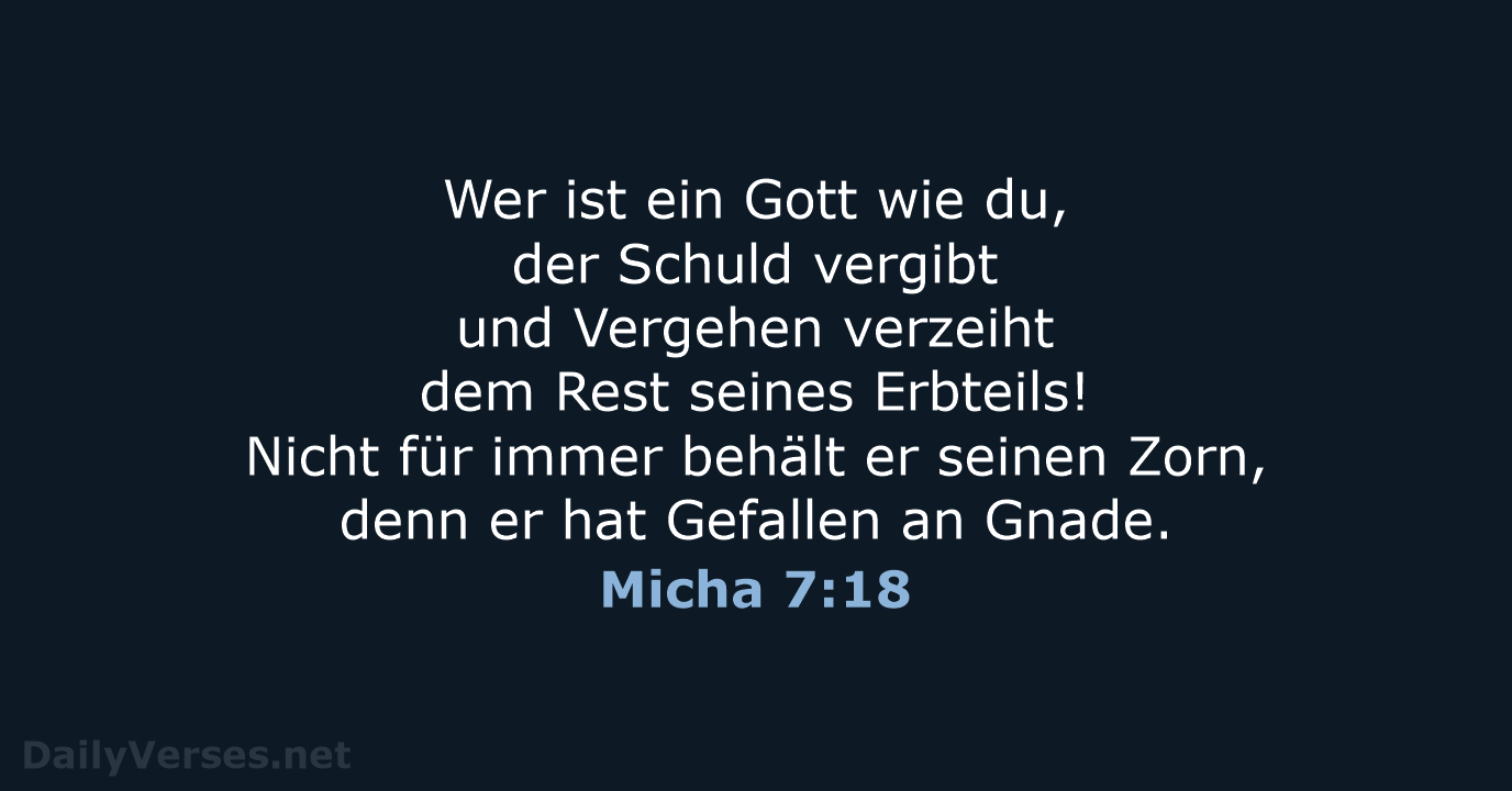 Micha 7:18 - ELB