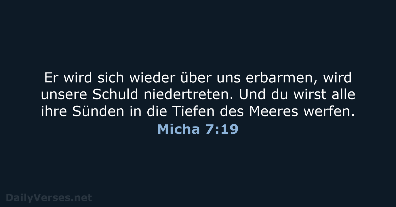Micha 7:19 - ELB