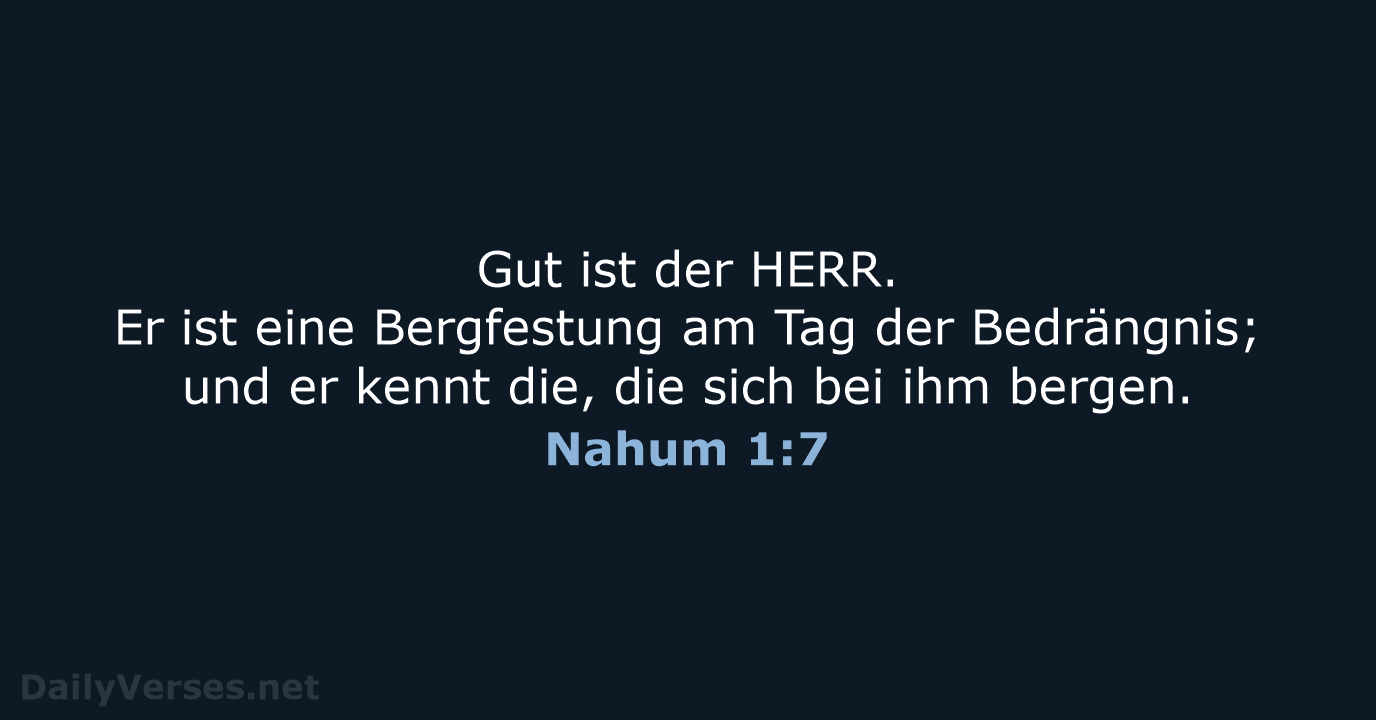Nahum 1:7 - ELB