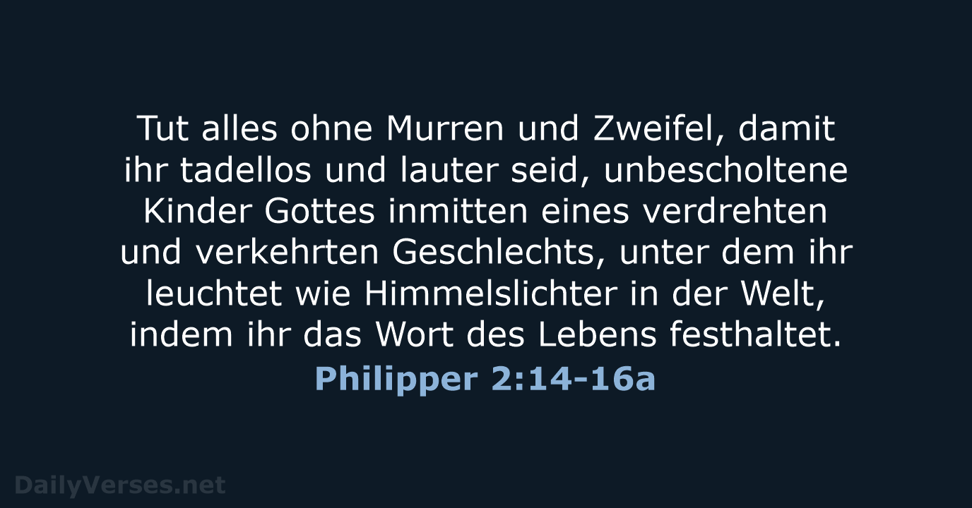Philipper 2:14-16a - ELB