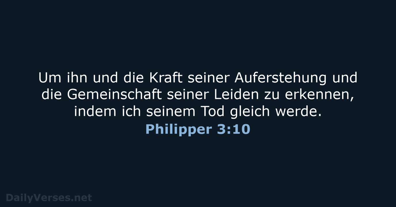 Philipper 3:10 - ELB