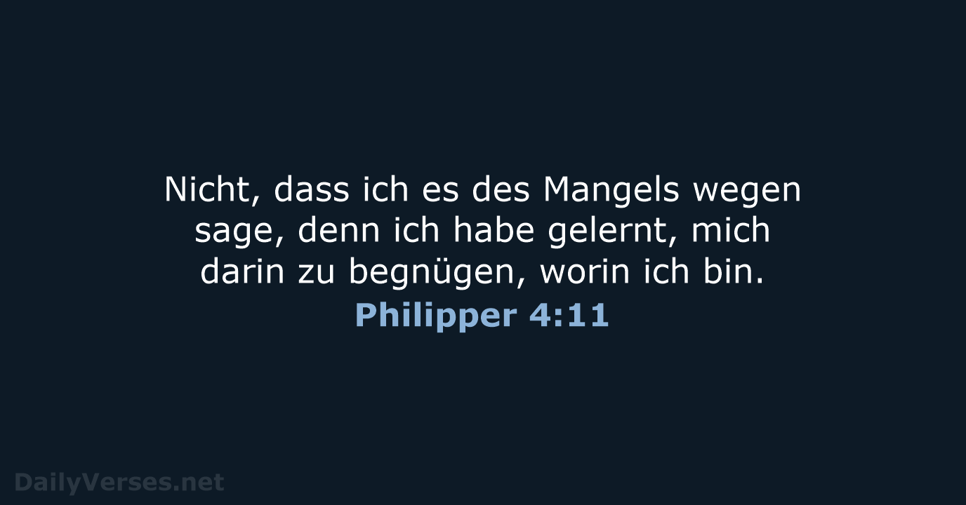 Philipper 4:11 - ELB