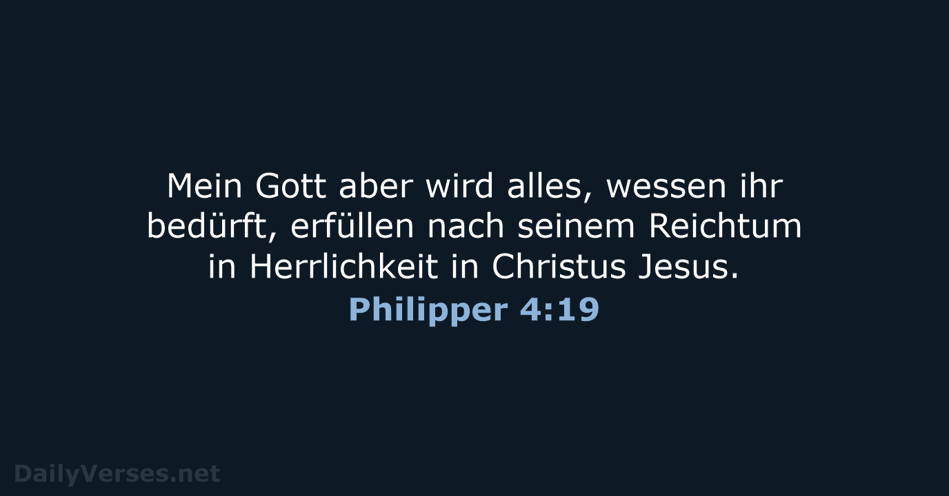 Philipper 4:19 - ELB