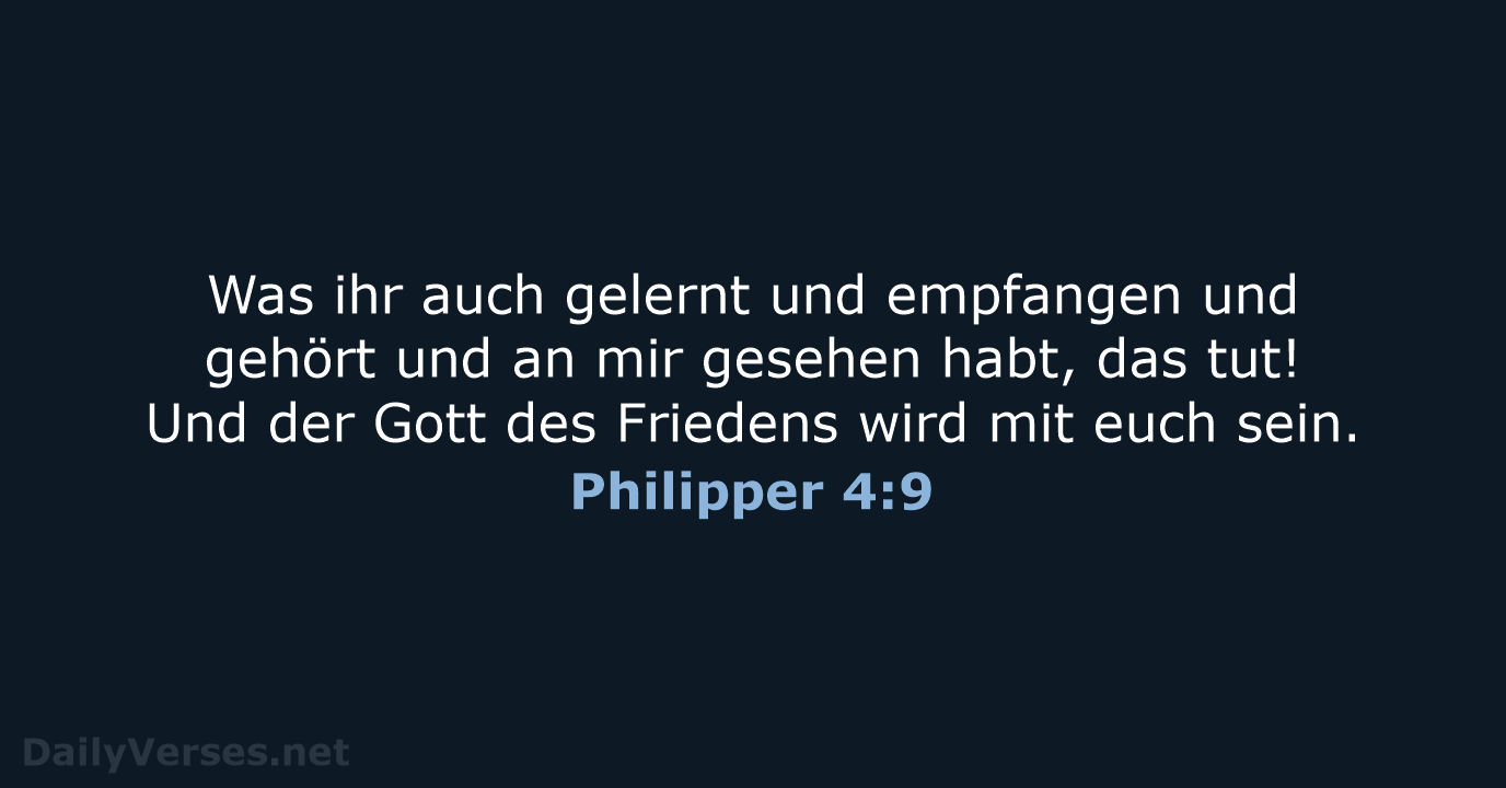 Philipper 4:9 - ELB