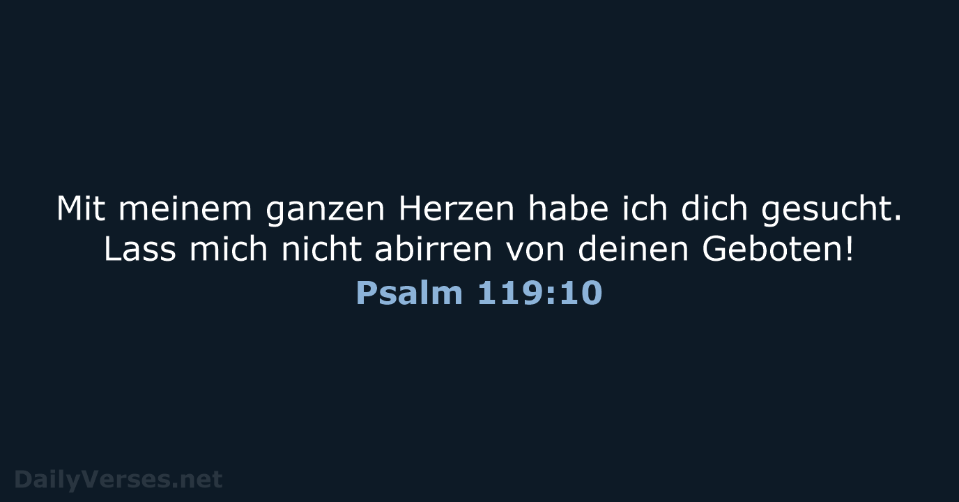 Psalm 119:10 - ELB